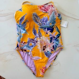 Vibrant One Piece Cross-Strap Swim Tank